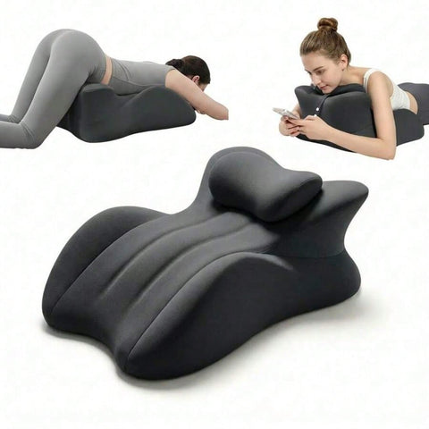 Prone Pillow Memory Foam Body Pillow, Ergonomic Wedge Pillow For Bed Pillows & Sofa, Comfortable Reading Pillow For Prone Lying, Sitting Support & Leg Elevation, Removable & Easy-Care Cover Bolster Pillow